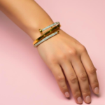 Elegant Gold Arrow Bangle - Image 2