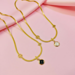 White Clover Charm Necklace - Image 4