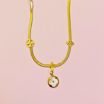 White Clover Charm Necklace - Image 3