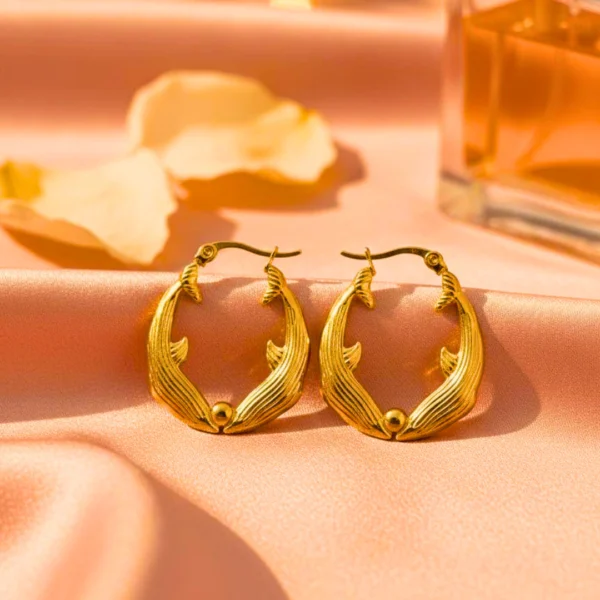 Fish Hoop Earrings