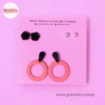 Funky Earrings with Studs – Pack of 3 - Image 6