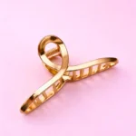 Metallic Gold Twist Claw Hair Clip