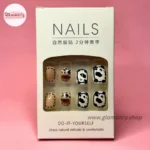 Cow Print 3D Press-On Nails – Cute Farm Style (24pcs Set)