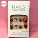 Cherry Teddy Bow Press-On Nails
