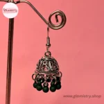 Emerald Drop Dome Jhumka Earrings (Green)