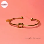 Golden Knot Cuff Bracelet - Stainless Steel