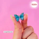 Blue Azure Butterfly Crystal Ring