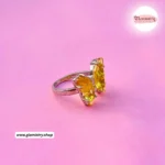 Golden Crystal Butterfly Ring - Image 4