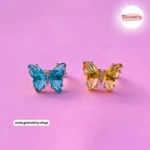 Blue Azure Butterfly Crystal Ring - Image 4