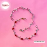 Ruby Red Tulip Crystal Bracelet – Silver-Tone Floral Bracelet for Women - Image 6