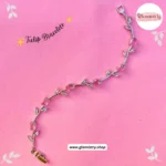 Pink Tulip Crystal Bracelet – Silver-Tone Floral Bracelet for Women - Image 3